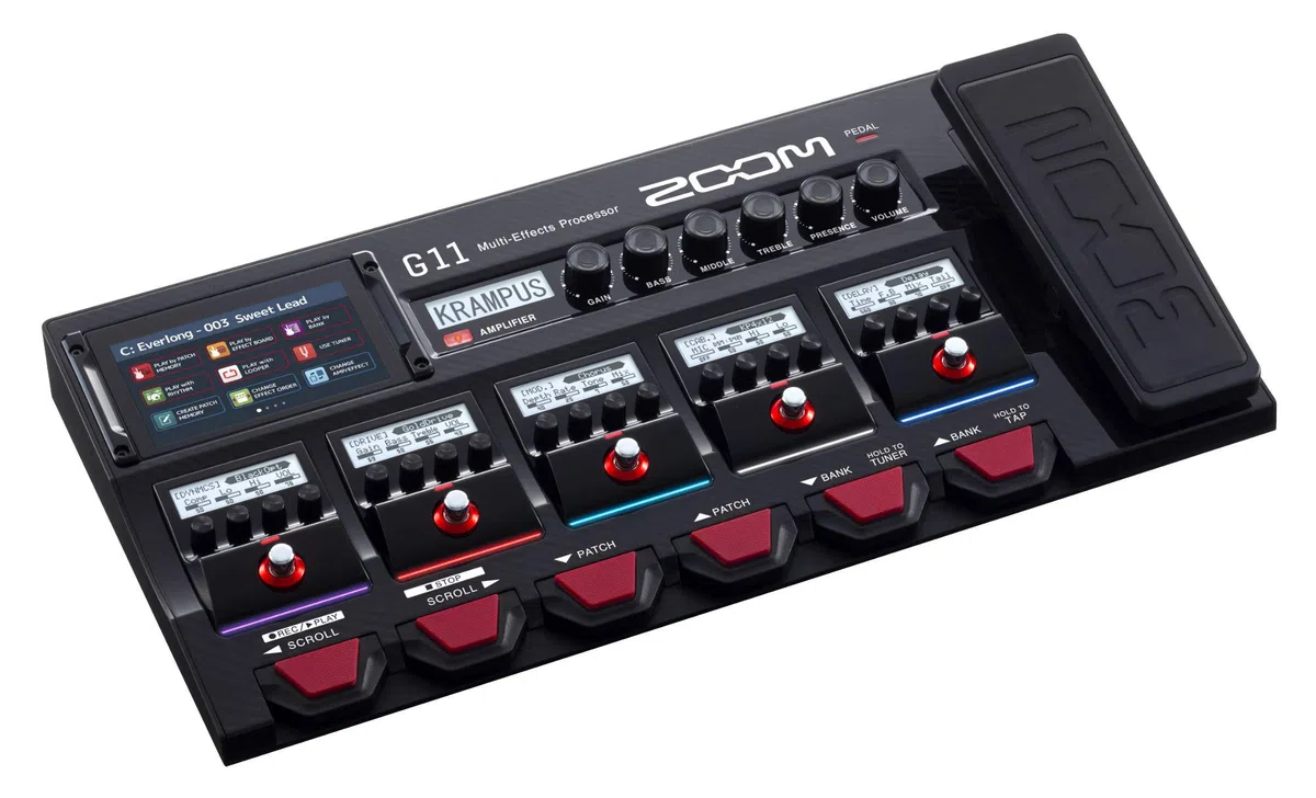 Zoom G11 - pédalier multieffets avec réponses impulsionnelles - écran tactile - interface audio