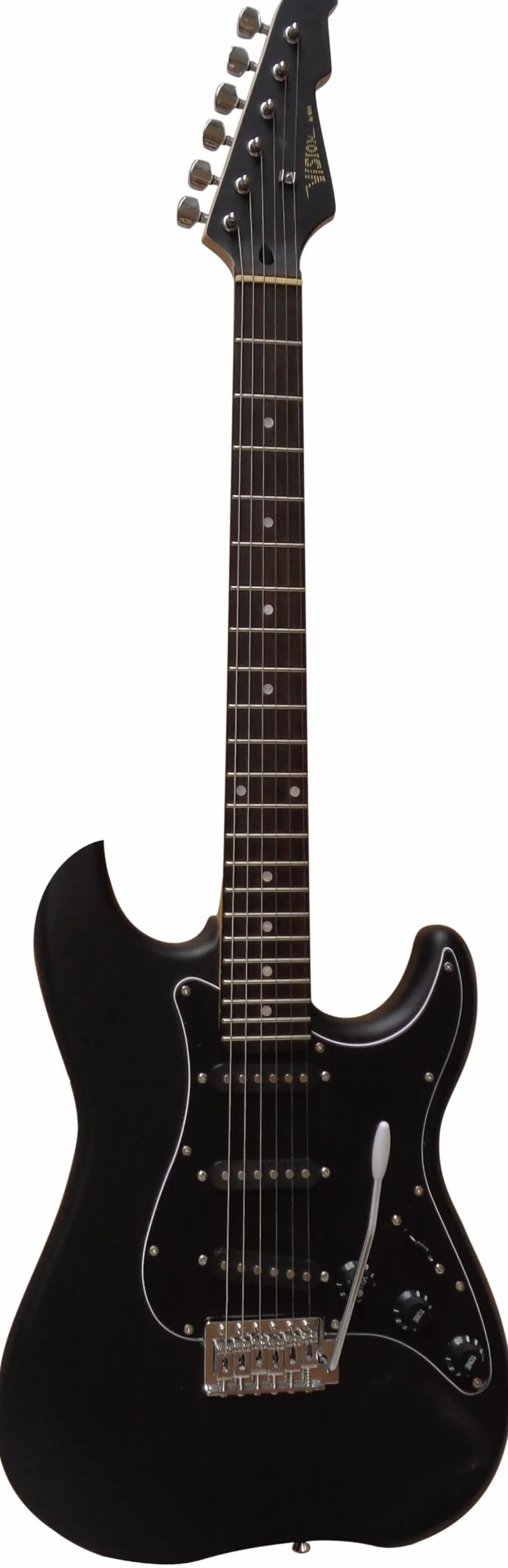4/4 guitare electrique noir mat, Ensemble avec amplificateur 20 watts, sac, cordes, plectre