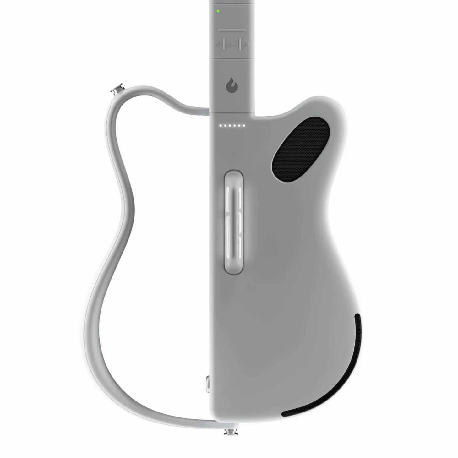 LAVA GENIE Guitare Sampler, Sans Cordes, Des centaines de Préréglages d'instruments, Haut-parleur intégré, Pliable, Amovible, Blanc, 30,5 Pouces