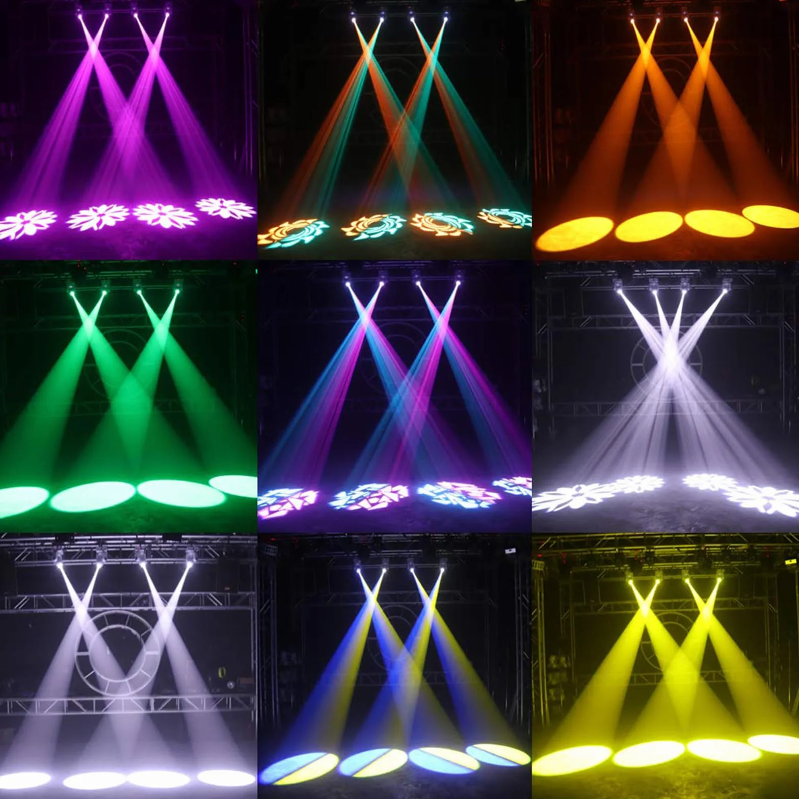 Lyre Led, UKing 50W Tête Mobile avec Télécommande DMX 512 Éclairage à Disco DJ Lumière 8 Gobos 8 Couleurs Sono/Auto/Master Slave/Stroboscope pour DJ Soirée Fête KTV Bar Club
