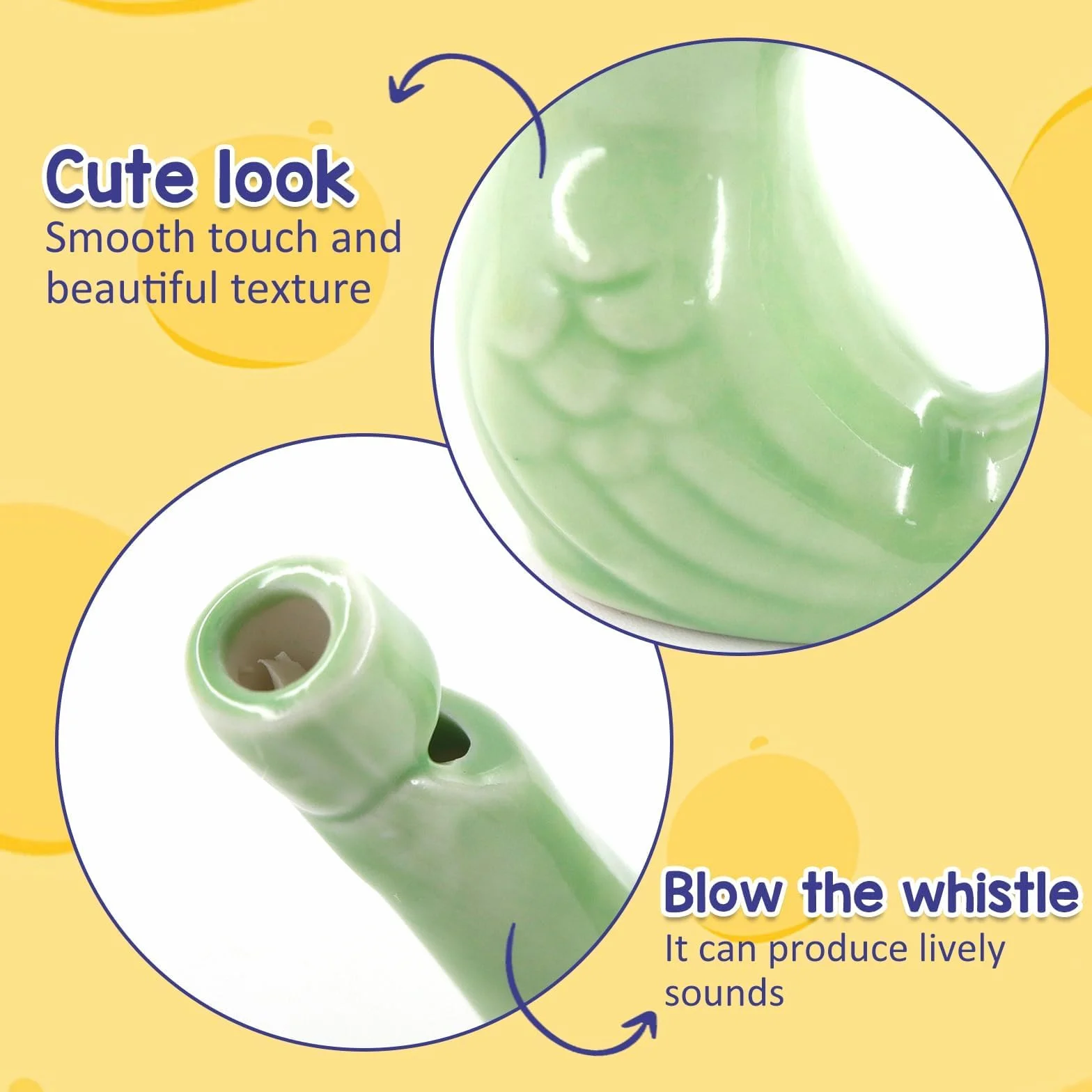 Sifflet à Eau D'oiseau Gazouillant en Céramique, Jouet Musical pour Enfant, 4 Pièces