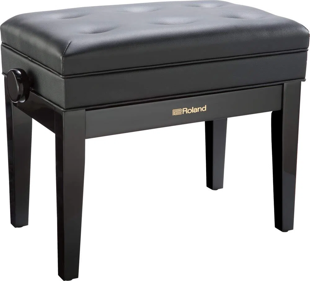 Roland Banc de Piano Finition Ébène Poli avec Assise Plastique rembourrée - RPB-400PE