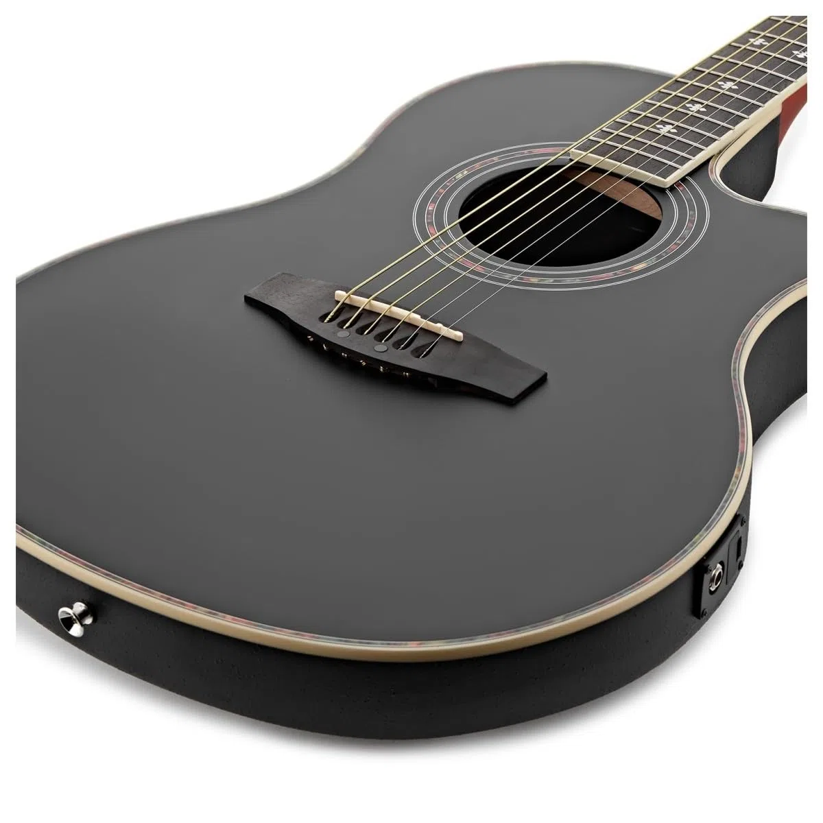 Guitare Électro-Acoustique Roundback par Gear4music, Noir