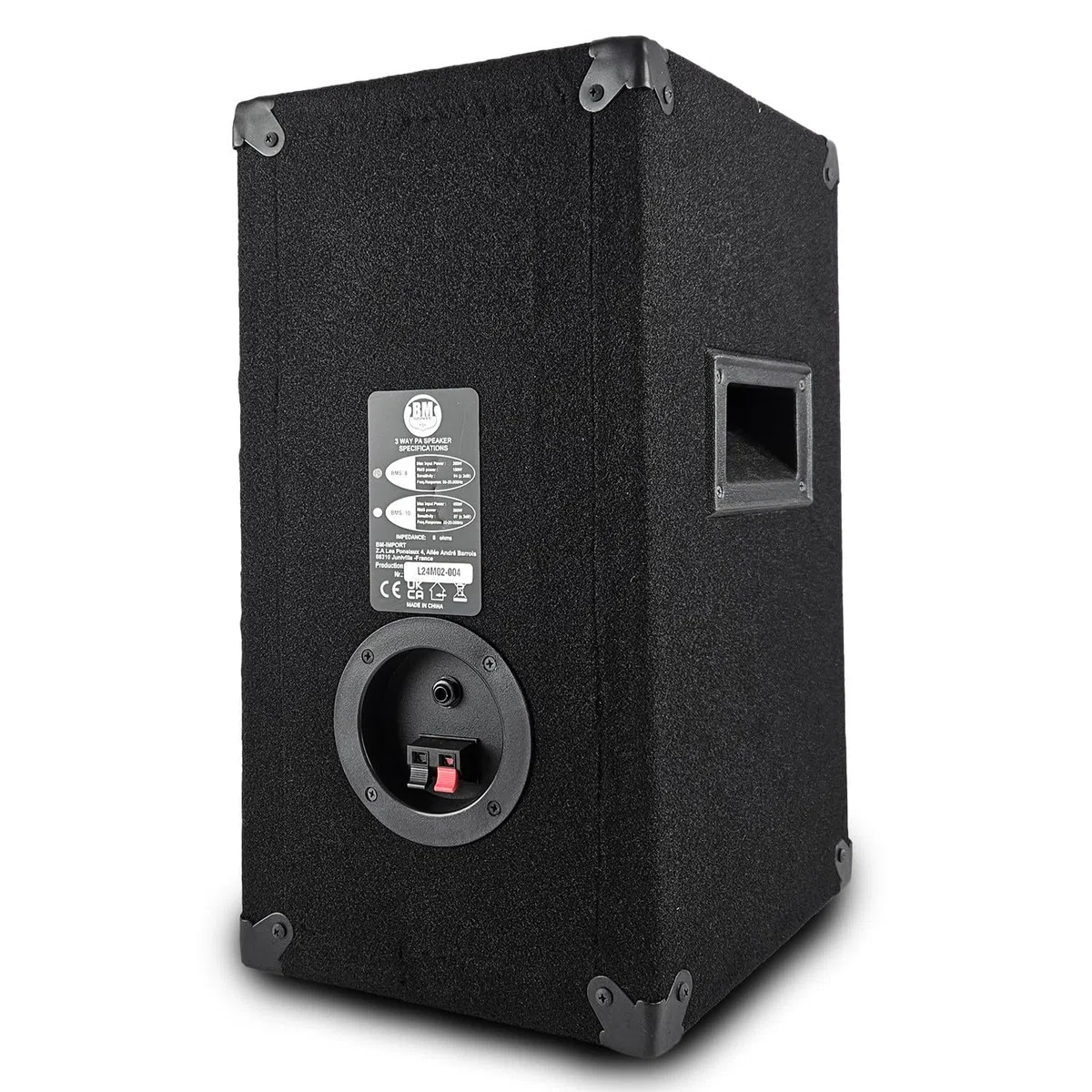 Paire d'enceintes Sono Bass Reflex Trapézoïdal à 3 Voies 10"/25cm - 2 x 400W - BM Bmsonic BMS-10