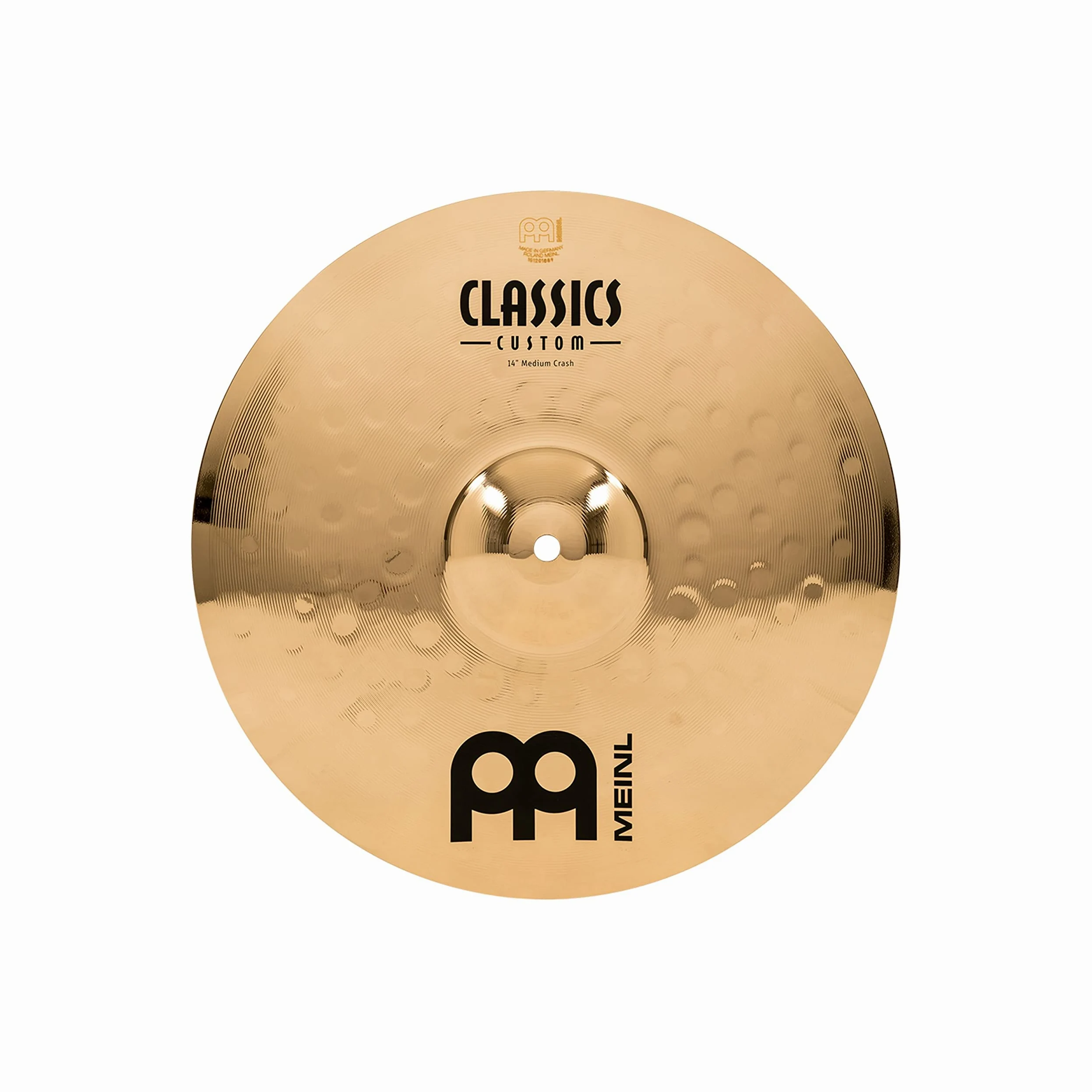 Meinl Cymbals Classics Custom Brilliant Cymbale Crash Medium 14 pouces (35,56cm) pour Batterie – B12 Bronze, Finition Brillante, Fabriquée en Allemagne (CC14MC-B)