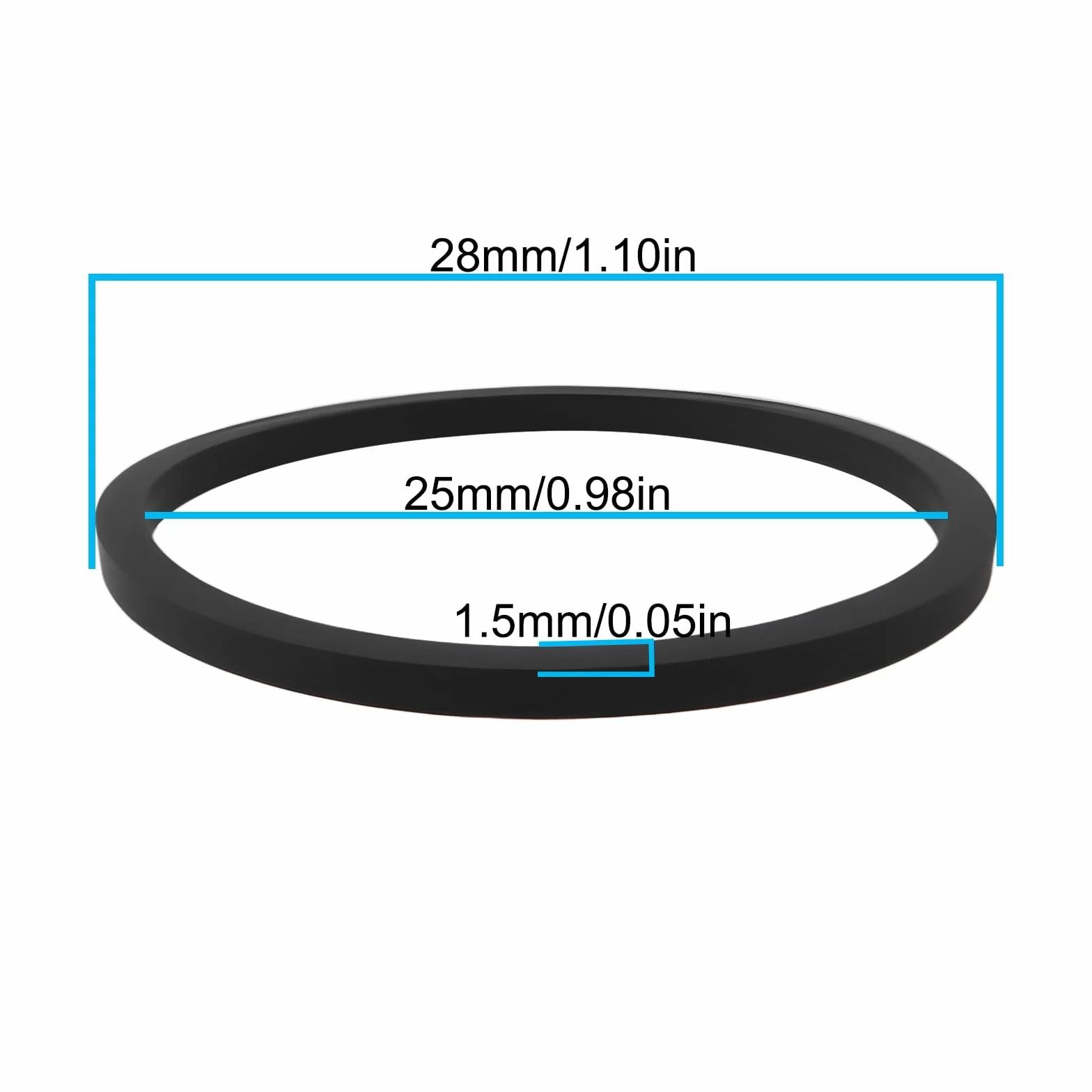Lot de 10 courroies pour lecteur CD 25 x 28 x 1,5 mm Compatible Cambridge Audio Azur 351C 650C 651C 740C 840C 851C