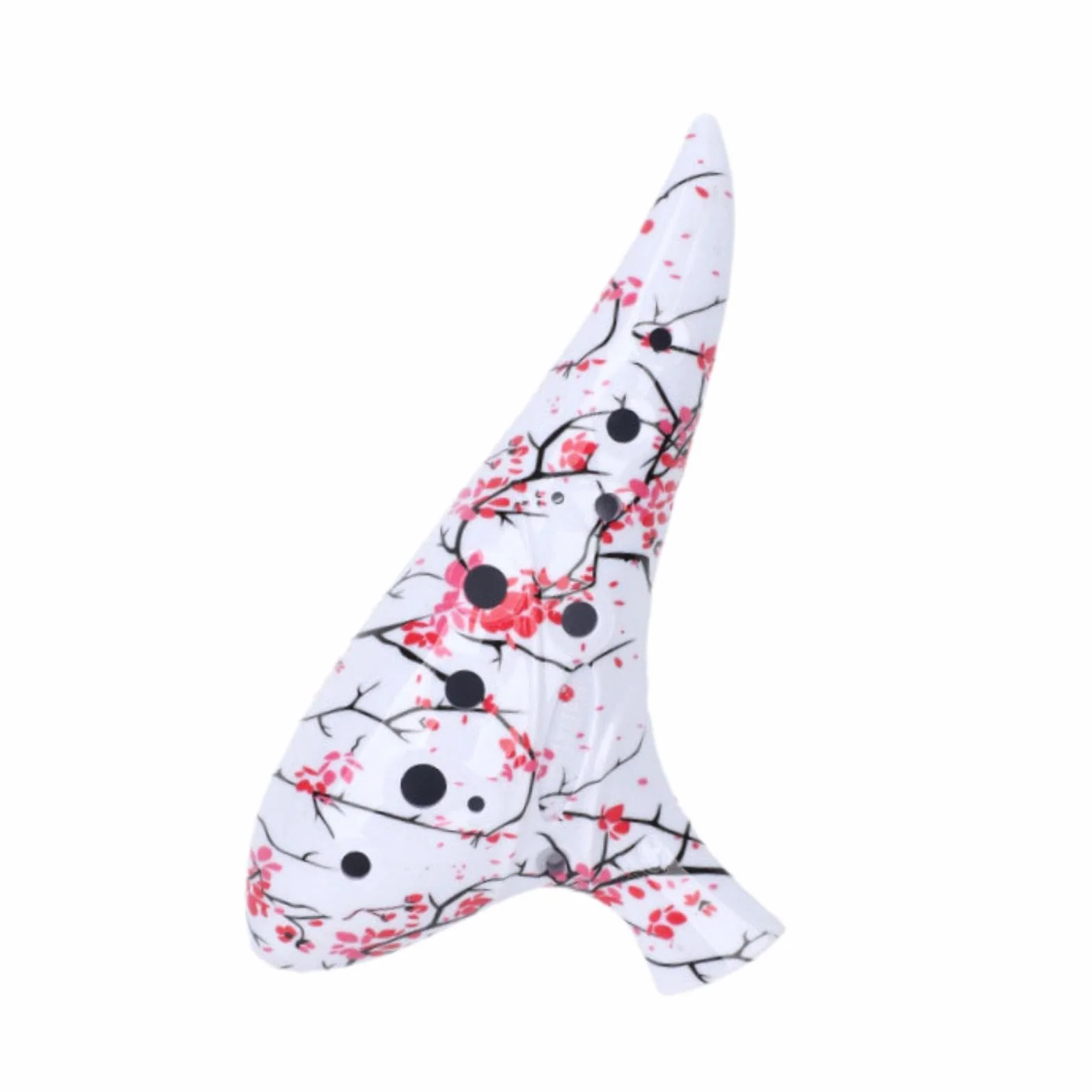 Ocarina Alto En Do 12 Trous Résine Rouge Instrument de Musique Artisanat Portable