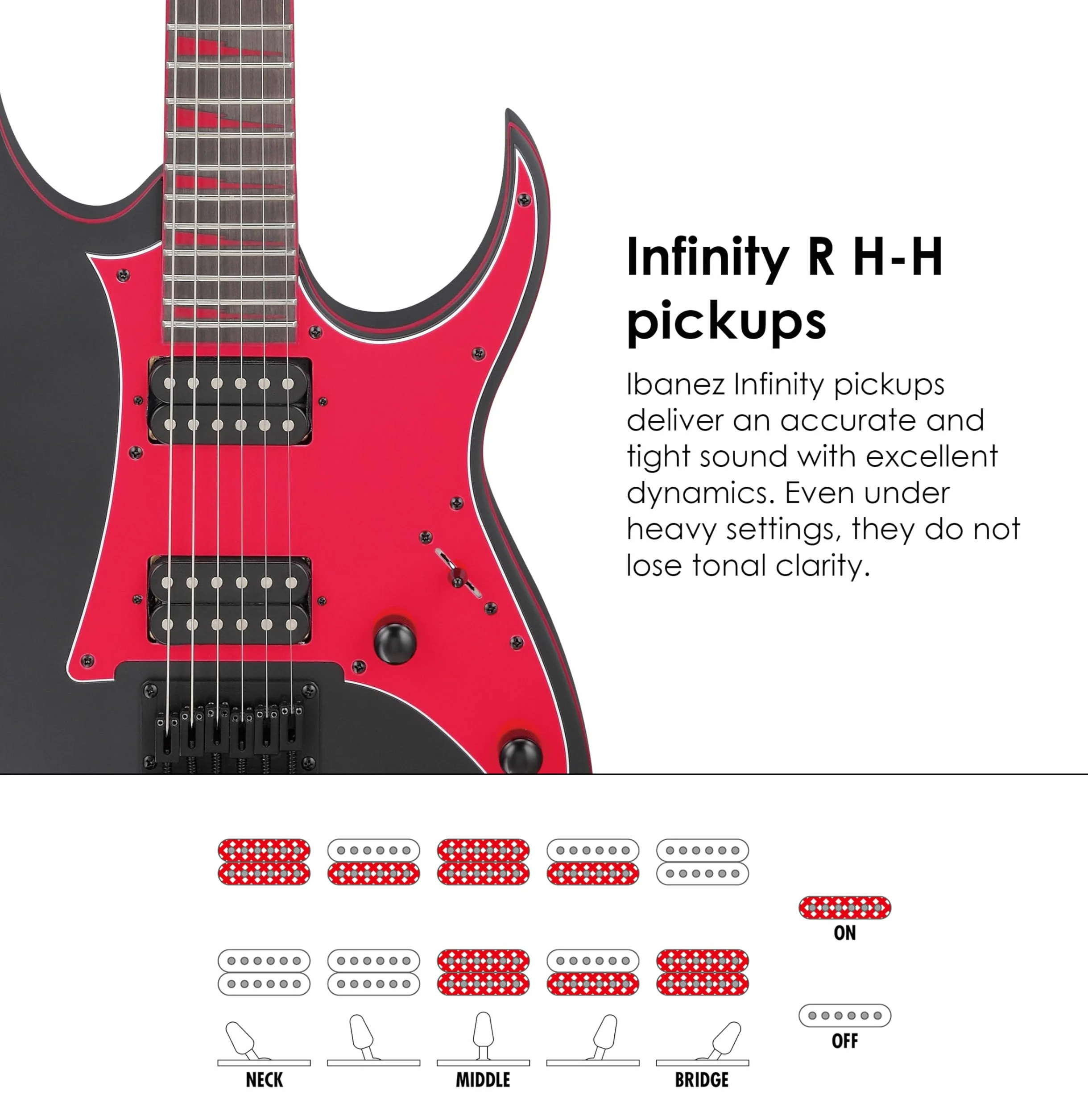 Ibanez GIO RG Series - Guitare électrique - Noir/Rouge