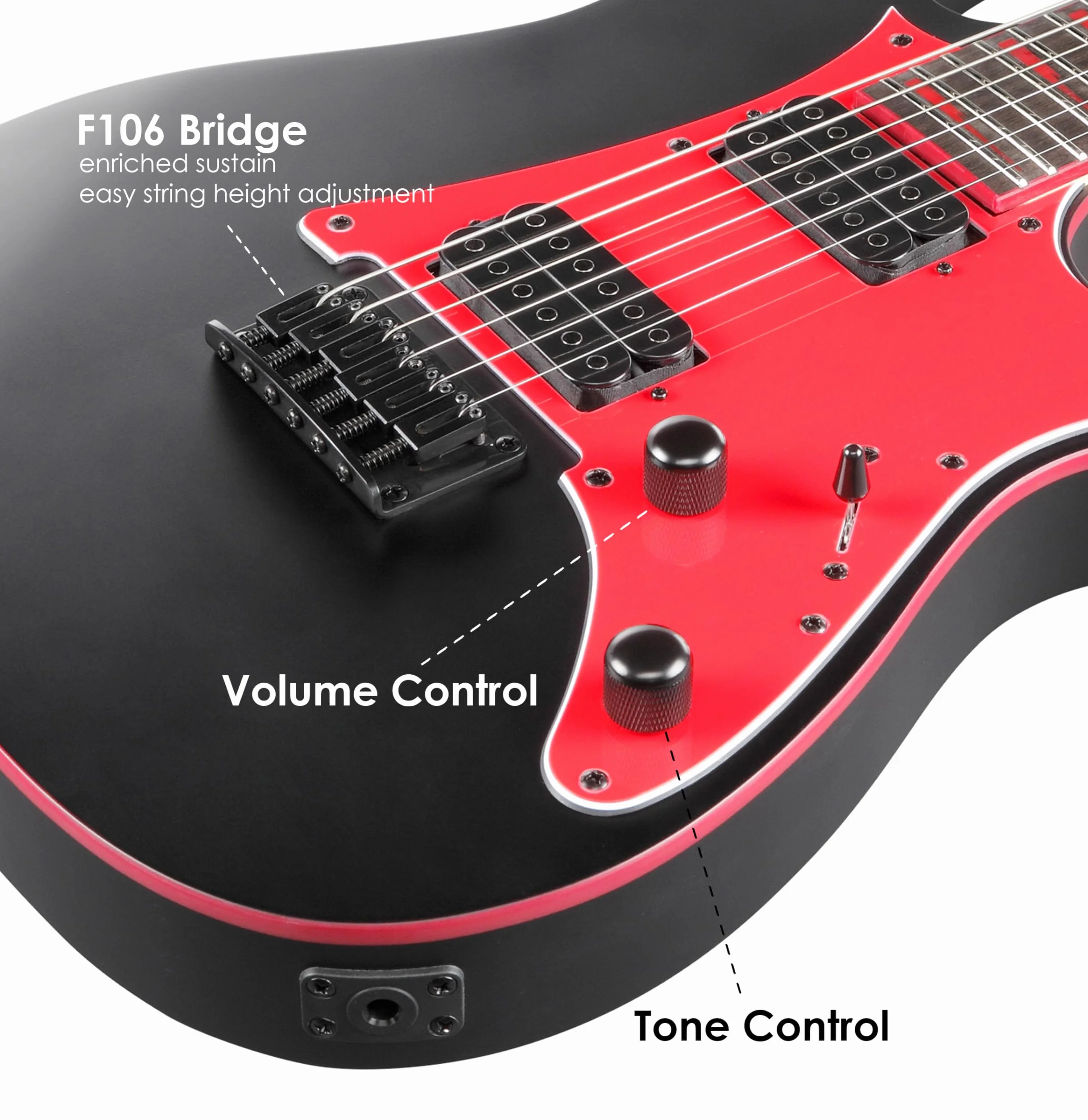 Ibanez GIO RG Series - Guitare électrique - Noir/Rouge