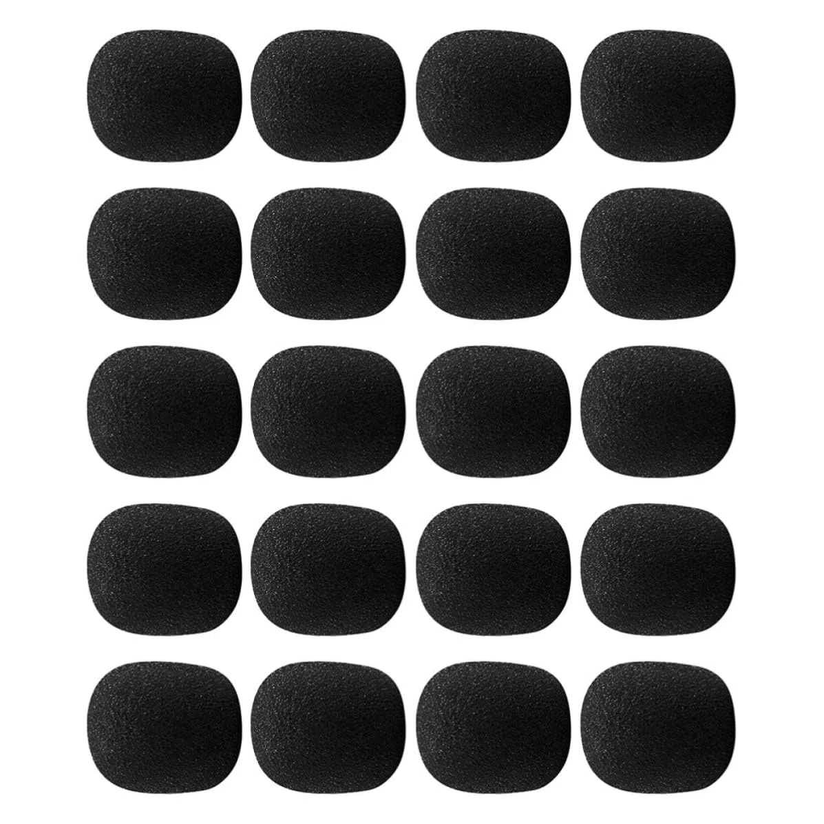 Toddmomy Lot de 40 Housses en Mousse Noires pour Microphone Cravate, Protection la Saleté, Remplacement Pratique et Professionnel pour Micro Casque