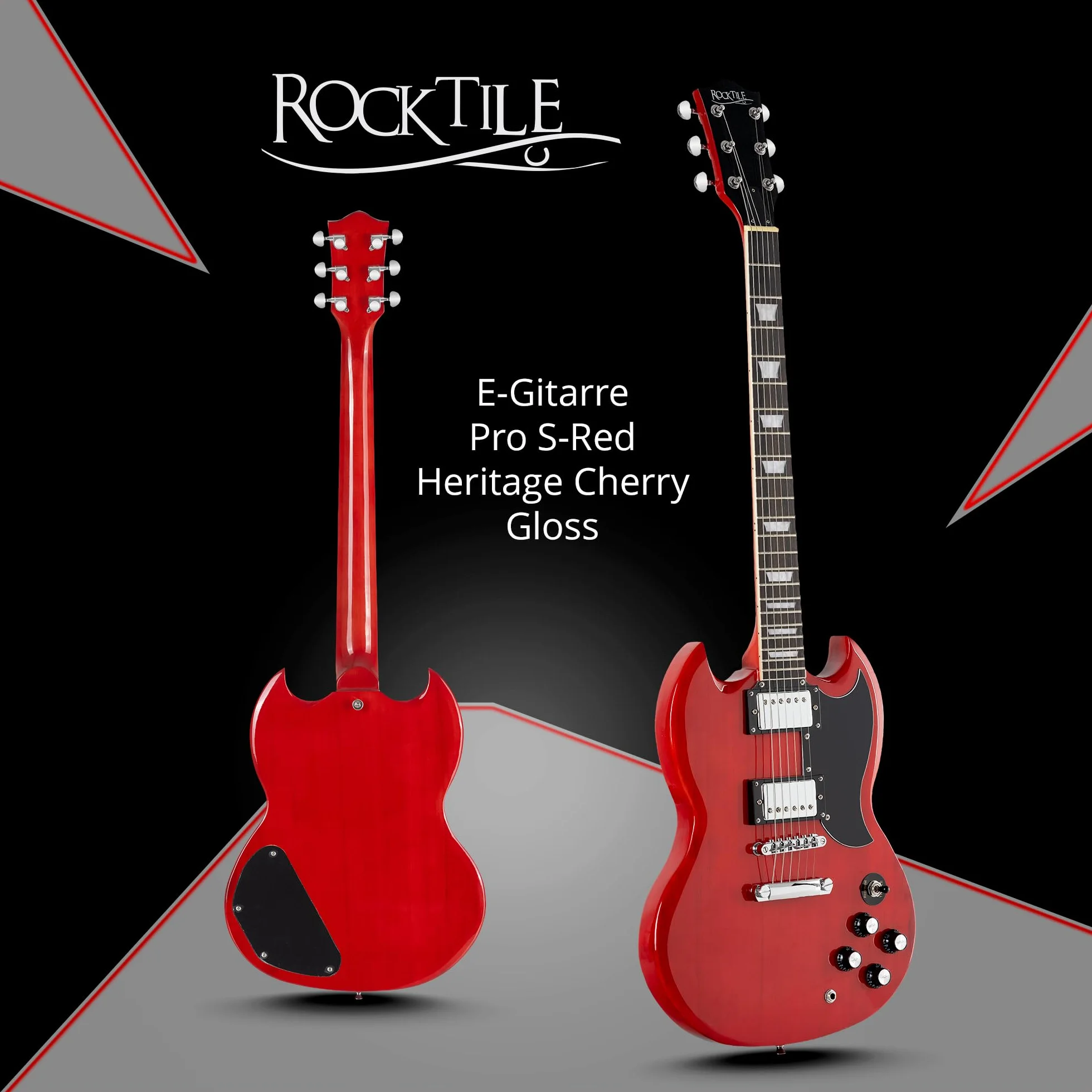 Rocktile Pro S-Red Guitare Électrique Heritage Cherry