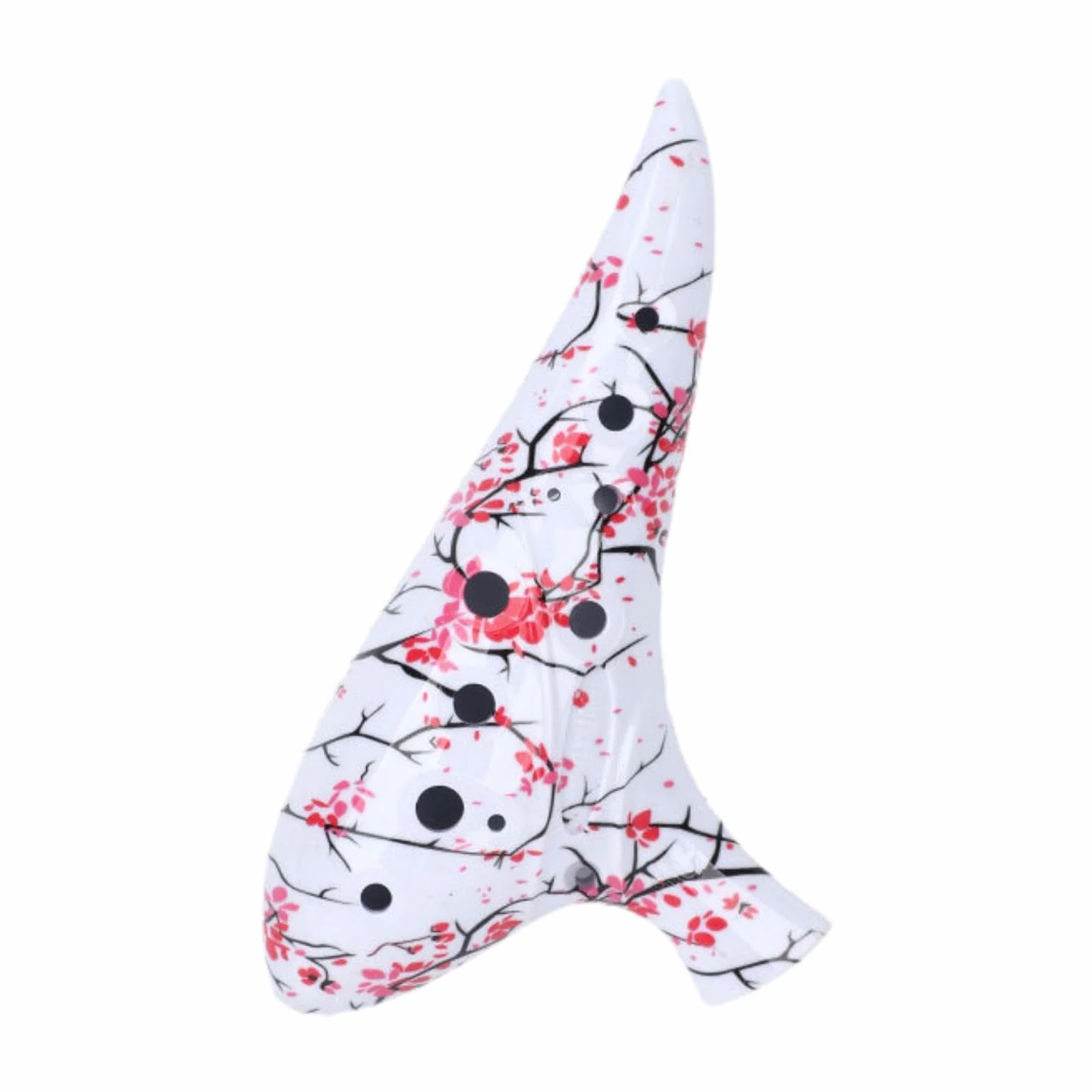 Ocarina Alto En Do 12 Trous Résine Rouge Instrument de Musique Artisanat Portable