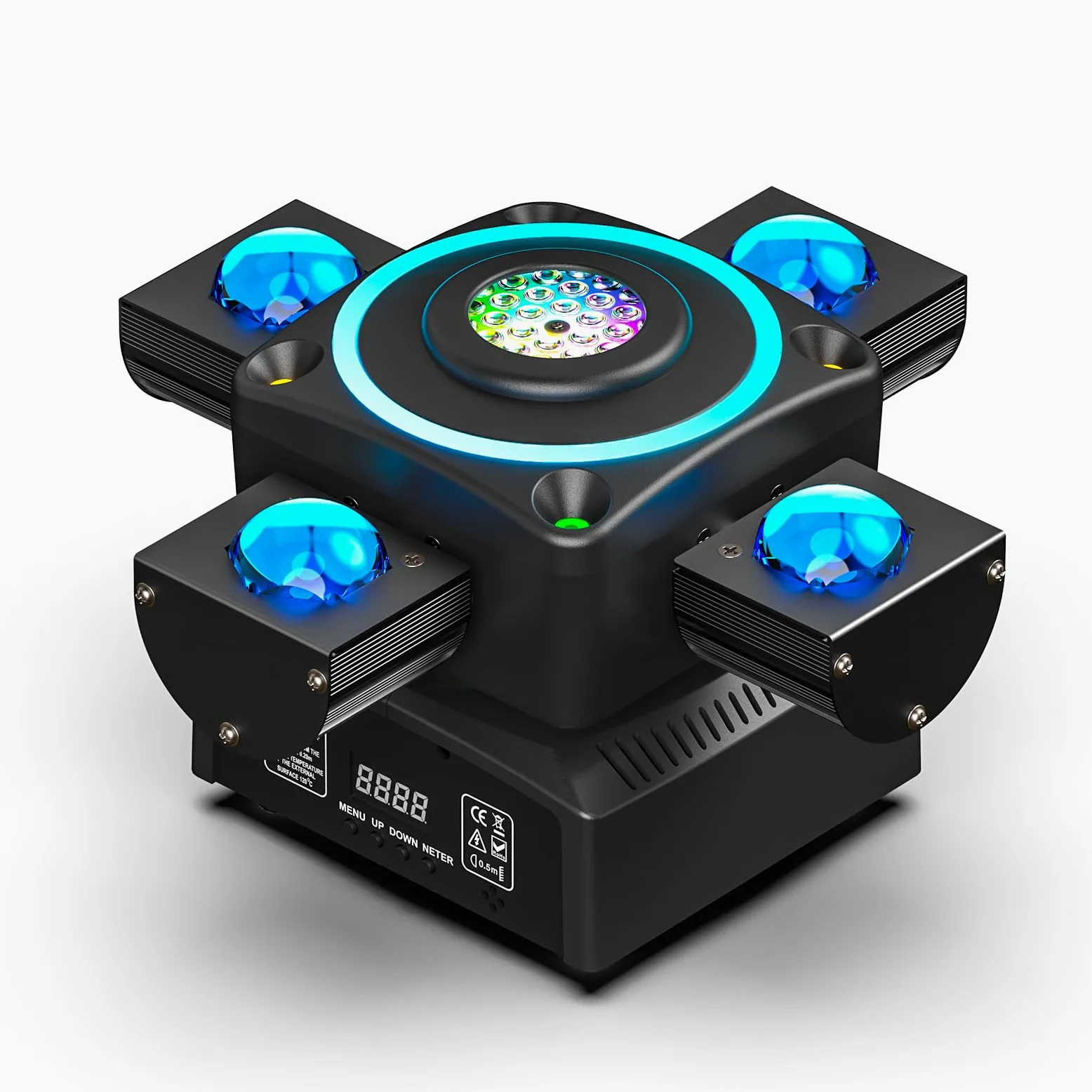 Lyre LED 100W Lumière DJ Soirée RGBW Projecteur Luminaires à tête rotative pour Disco Fête Club Bar Éclairage Show