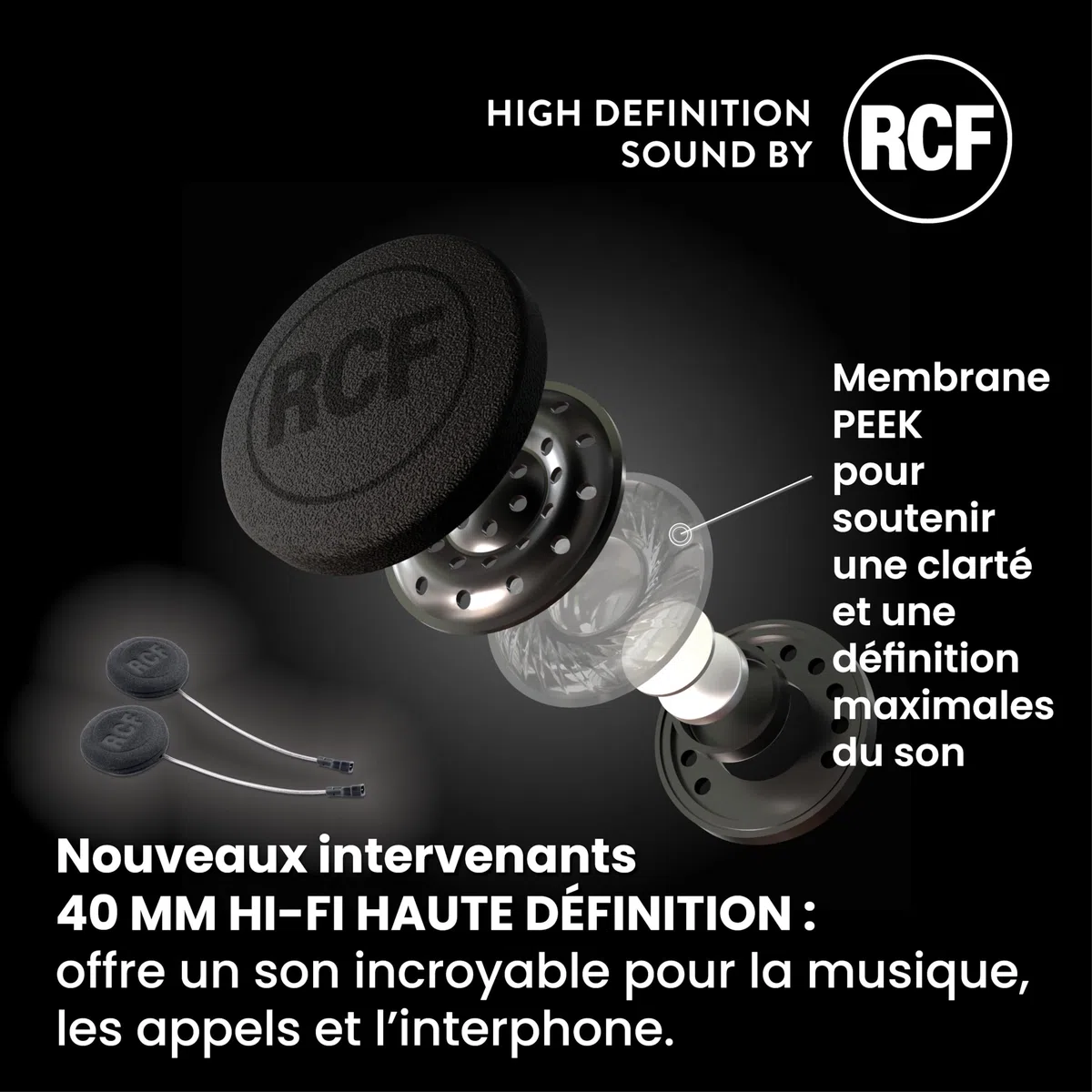 Midland- Intercom Moto BTR1 Individuel, Écouteurs Bluetooth sans Fil Casque Moto Étanche IPX6 Portée 800m, 4 Personnes Conference, Batterie 23H, Parallel Audio Connexion GPS/Musique Conforme ECE 22.06