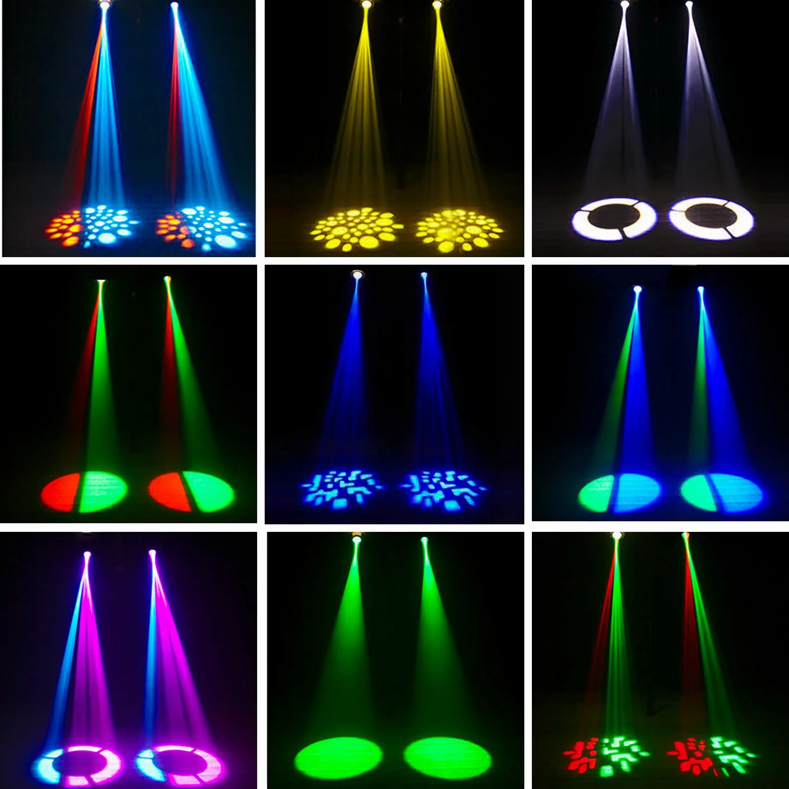 Lyre Led, UKing 50W Tête Mobile avec Télécommande DMX 512 Éclairage à Disco DJ Lumière 8 Gobos 8 Couleurs Sono/Auto/Master Slave/Stroboscope pour DJ Soirée Fête KTV Bar Club