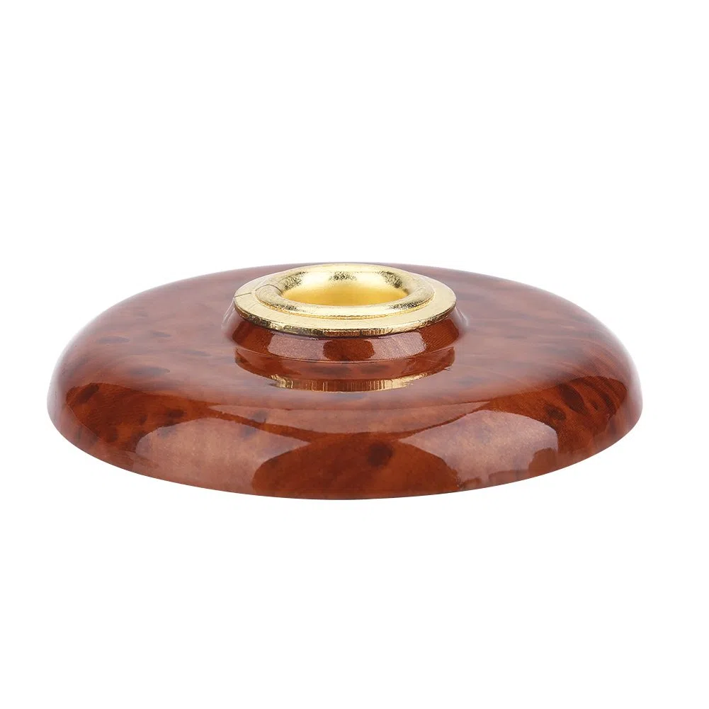 Tbest Support de piquet de violoncelle antidérapant en plastique + support en métal pour violoncelle (marron)