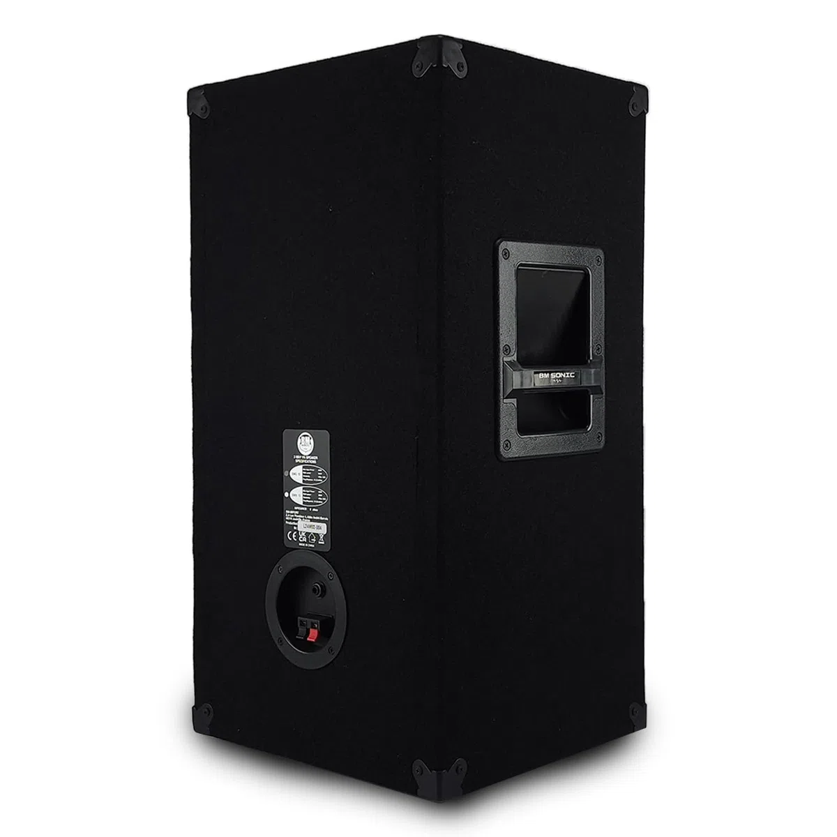 Paire d'enceintes Sono Bass Reflex Trapézoïdal à 3 Voies 15"/38cm - 2 x 700W - BM Bmsonic BMS-15