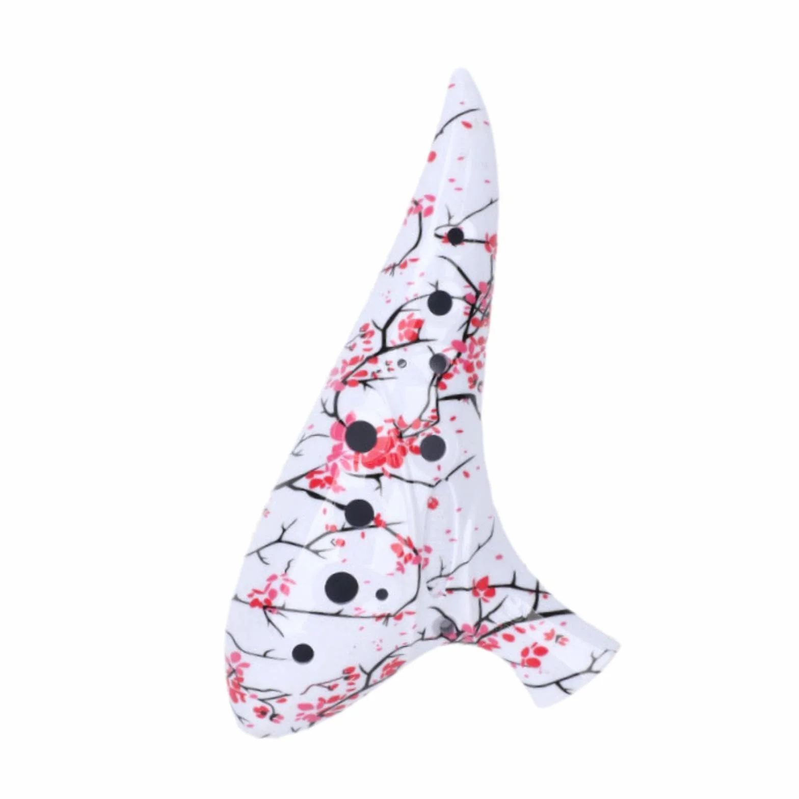 Ocarina Alto En Do 12 Trous Résine Rouge Instrument de Musique Artisanat Portable