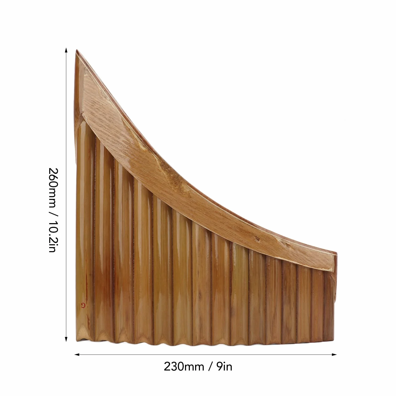 Flûte de pan, facile à utiliser Exécution exquise Instrument à vent Bambou naturel pur pour concert Main gauche