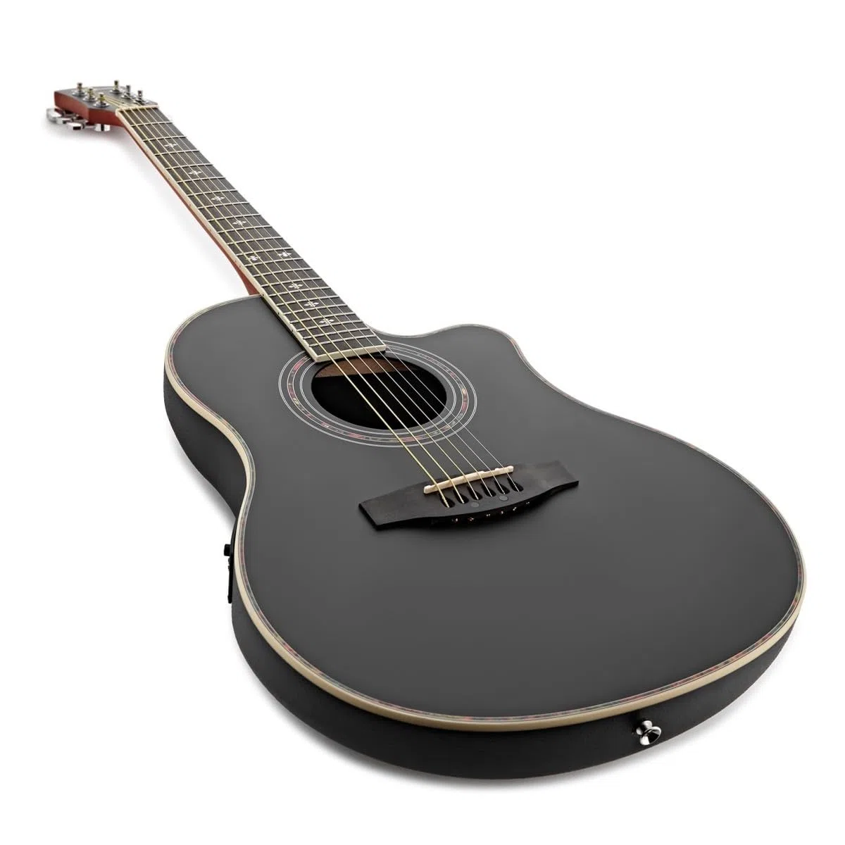 Guitare Électro-Acoustique Roundback par Gear4music, Noir