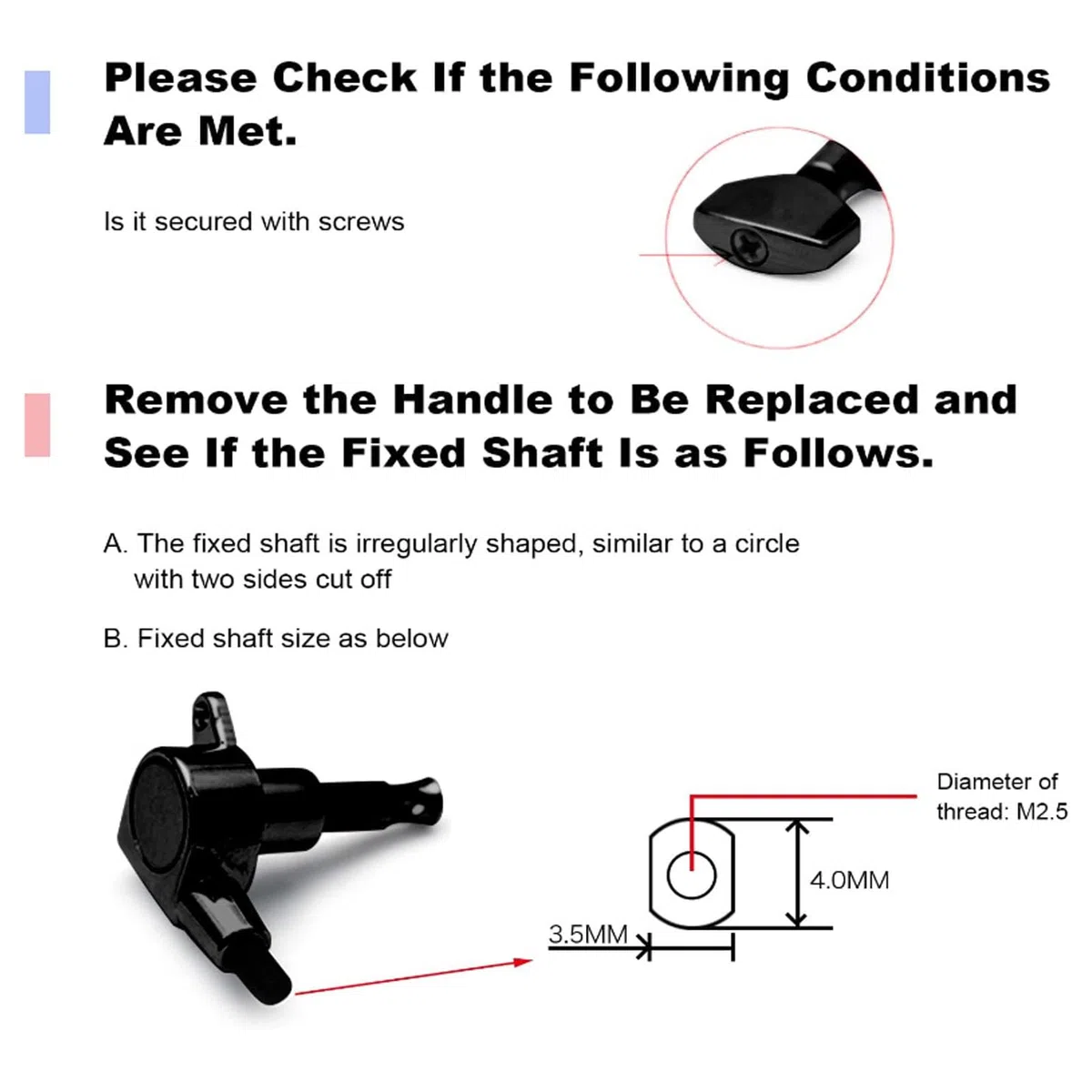 Boutons de Réglage de Guitare en Métal, 6 Pièces, Remplacement pour Guitare électrique Acoustique, Boutons de Réglage Universels, Faciles à Installer (BLACK)