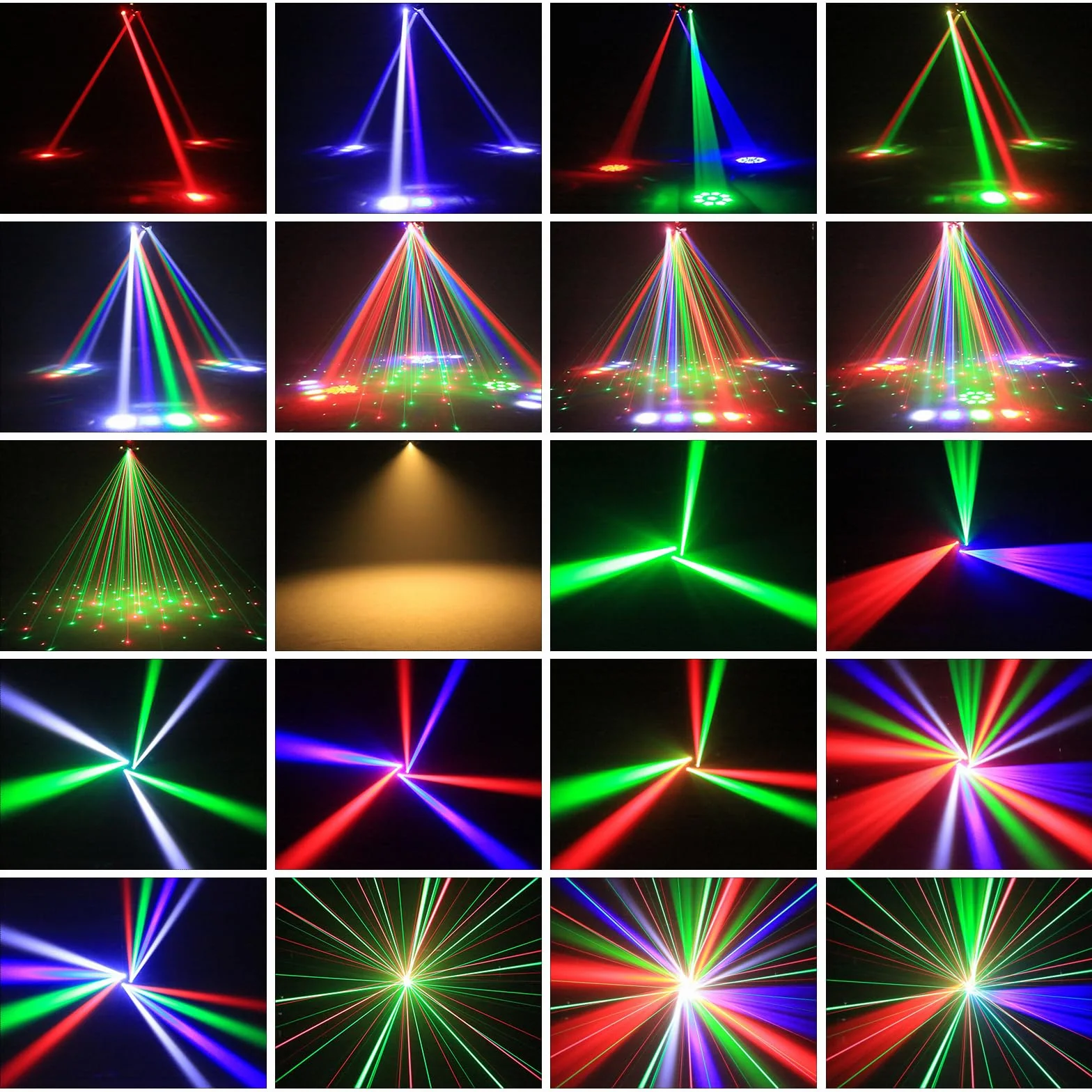Lyre LED Faisceau Tête Mobile Lumière de Scène, RGB LED Disco Jeux de Lumiere avec Télécommande, DMX512 Luminaires à Tête Rotative pour Disco Bars Club Mariage Noël Jeux de Lumiere