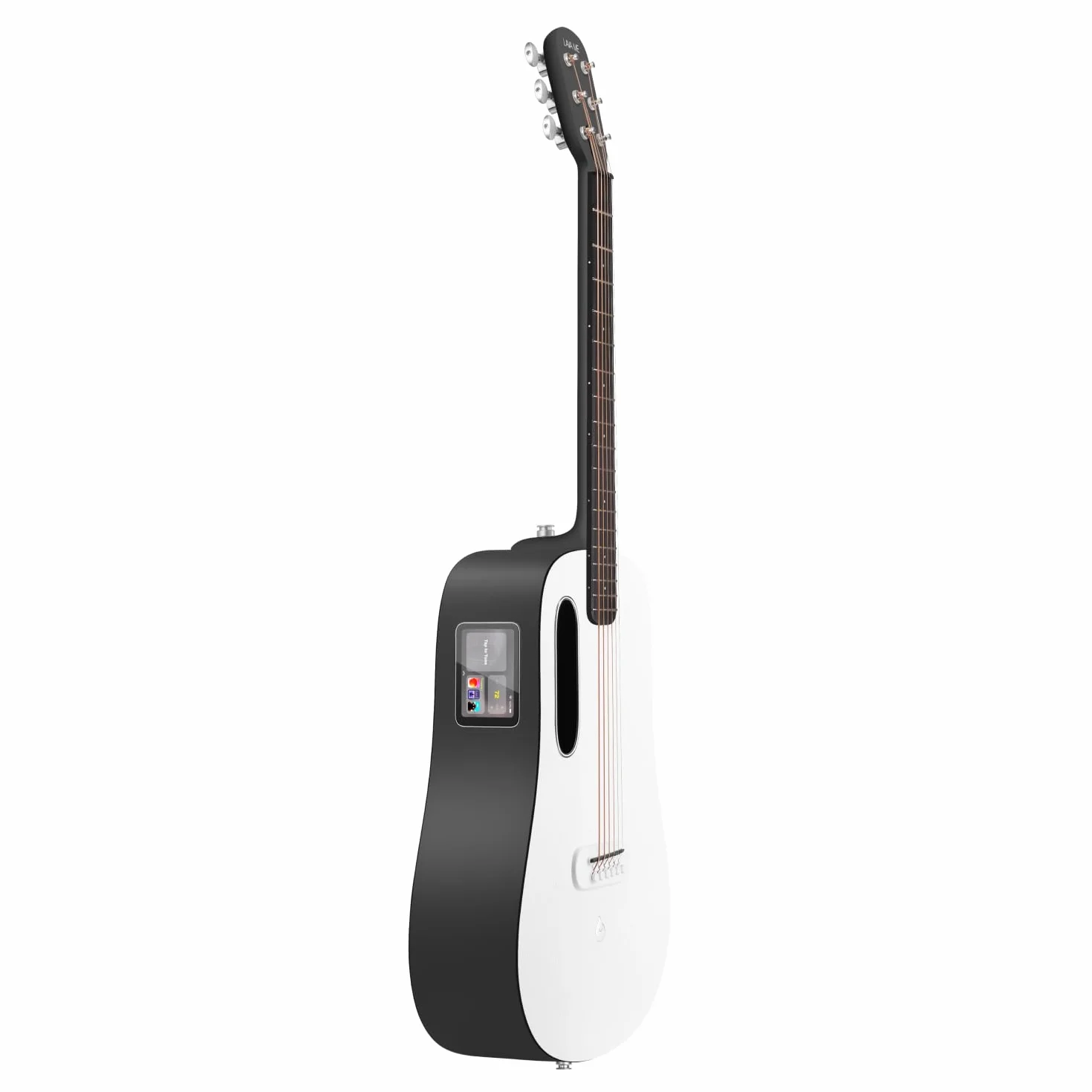 LAVA ME Play Guitare électro-acoustique avec housse idéale en fibre de carbone (36 pouces NightFall & Frost White)