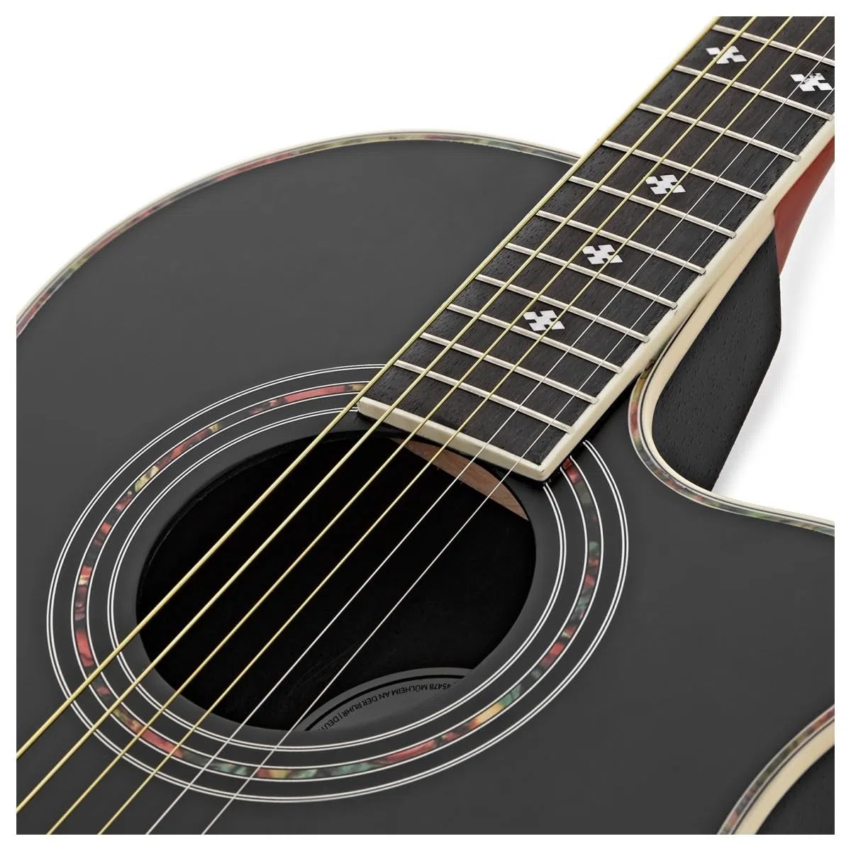 Guitare Électro-Acoustique Roundback par Gear4music, Noir
