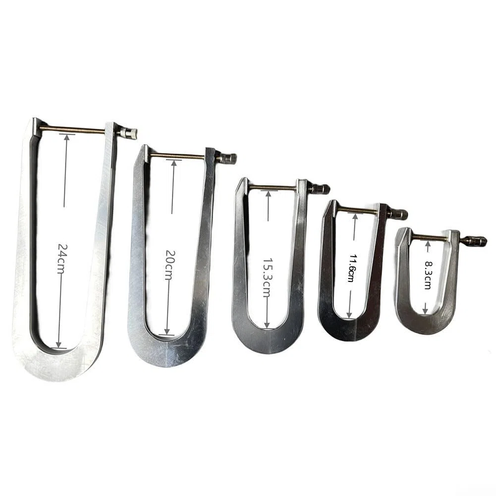Ensemble de pinces de barre de violon en aluminium, 5 tailles, outils luthier pour réparation d'installation, accessoires professionnels d'instruments à cordes pour violon et violoncelle (profondeur