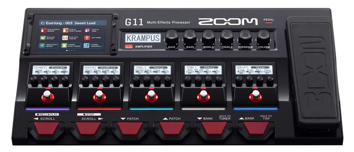 Zoom G11 - pédalier multieffets avec réponses impulsionnelles - écran tactile - interface audio
