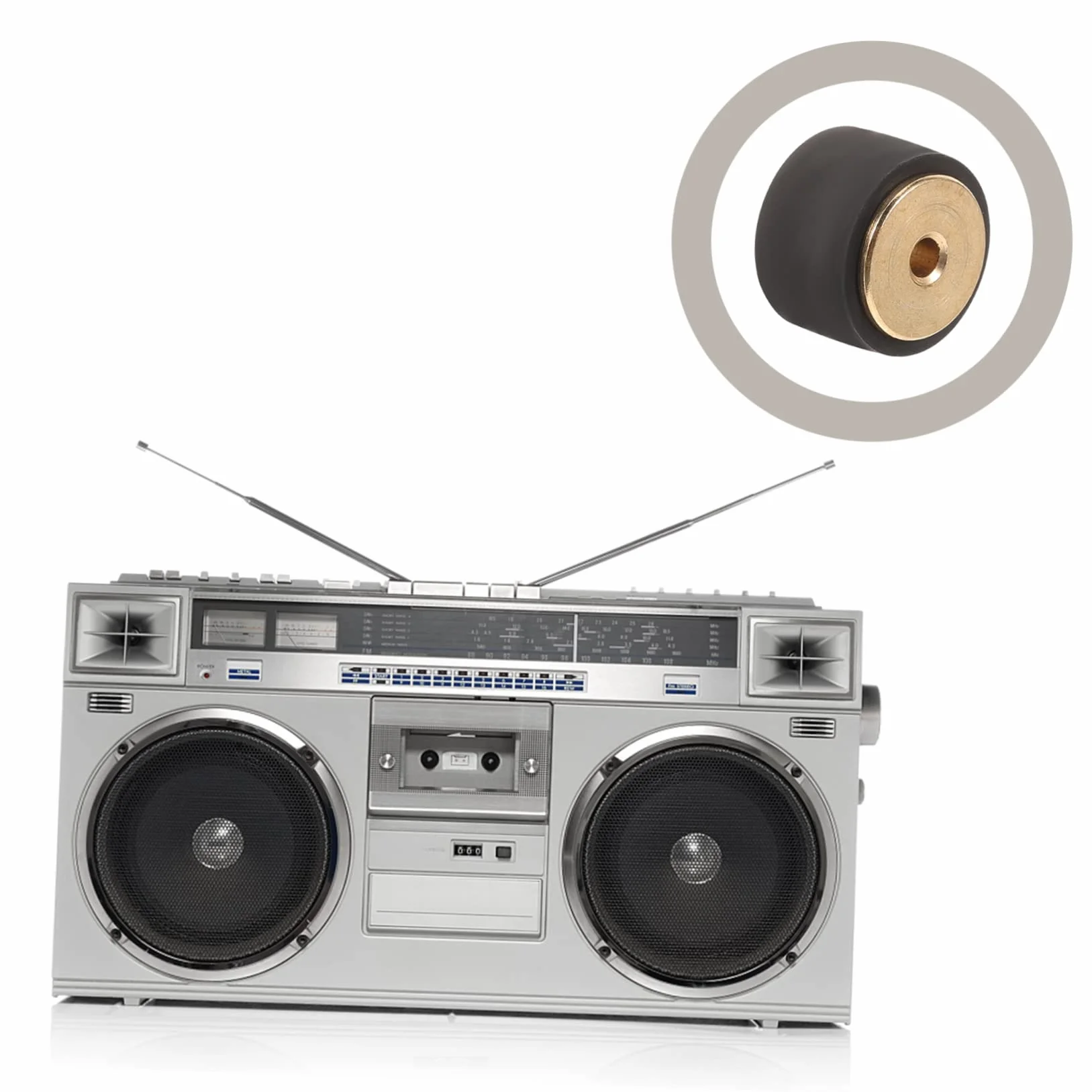 Rouleau Pinceur pour Magnétophone Cassette Noir Cuivre Caoutchouc Réparation Enregistreur