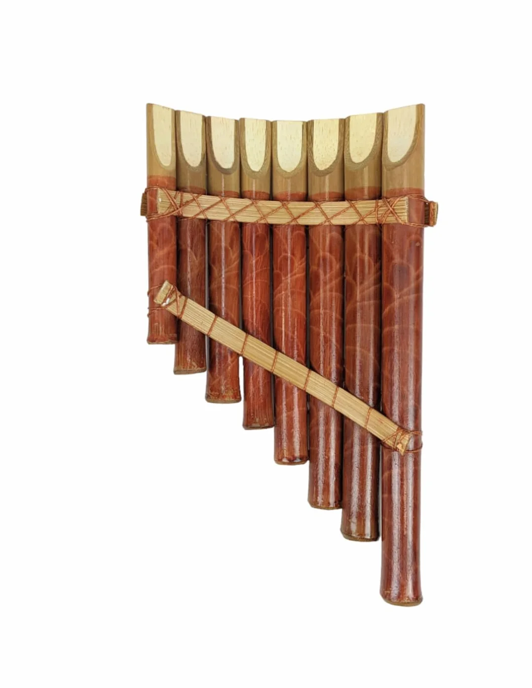 Flûte de Pan en bambou peinte à la main - Instrument de musique